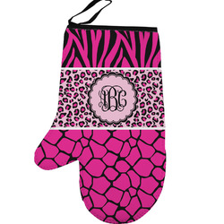 Triple Animal Print Left Oven Mitt (Personalized)
