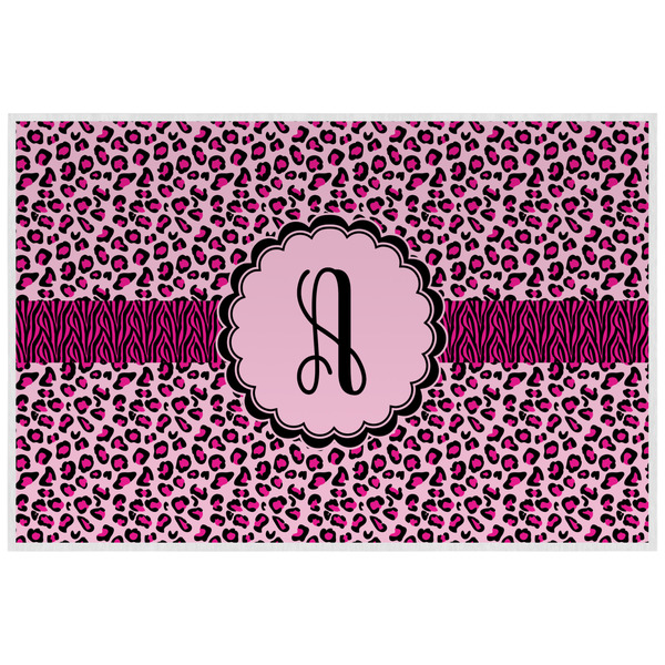 Triple Animal Print Personalized Placemat (Back)