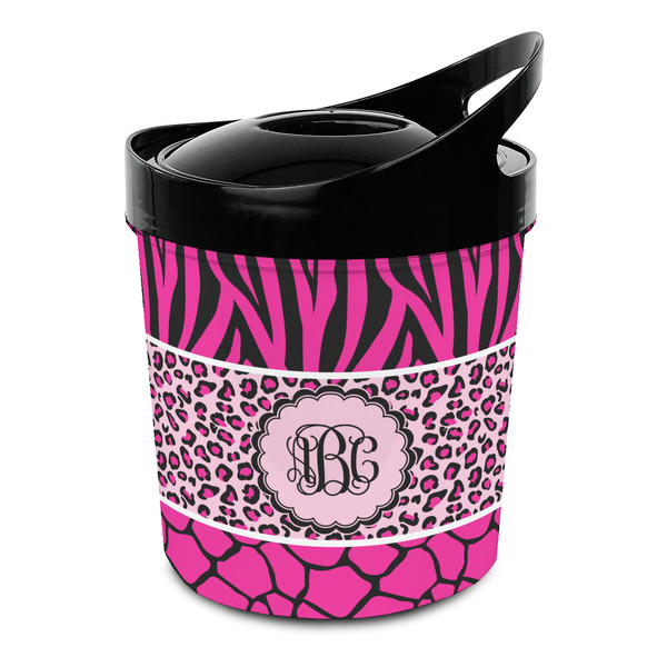 Custom Triple Animal Print Plastic Ice Bucket (Personalized)
