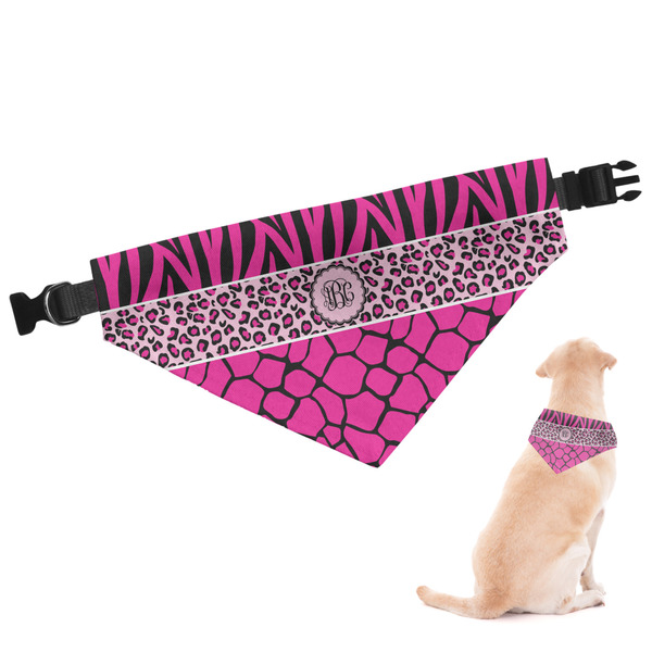 Custom Triple Animal Print Dog Bandana - Medium (Personalized)