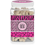 Triple Animal Print Dog Treat Jar (Personalized)