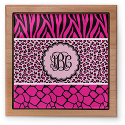 Triple Animal Print Pet Urn w/ Monogram