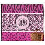 Triple Animal Print Outdoor Picnic Blanket (Personalized)