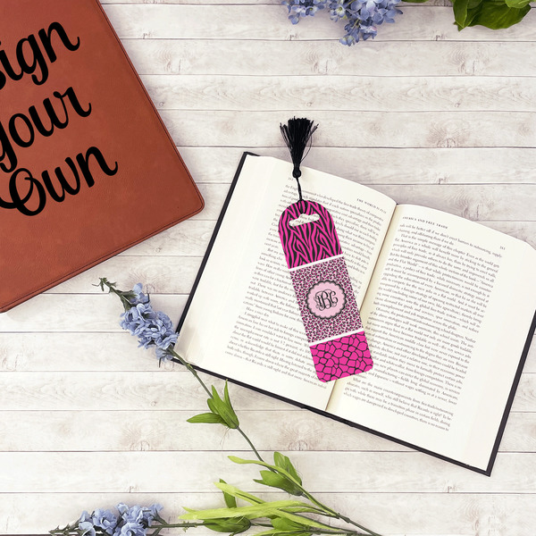 Triple Animal Print Plastic Bookmarks - In Context