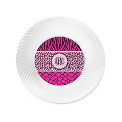 Triple Animal Print Plastic Party Appetizer & Dessert Plates - 6" (Personalized)
