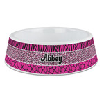 Triple Animal Print Plastic Dog Bowl - Large (Personalized)