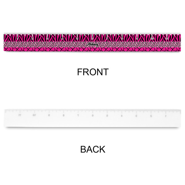 Triple Animal Print Plastic Ruler - 12" - APPROVAL
