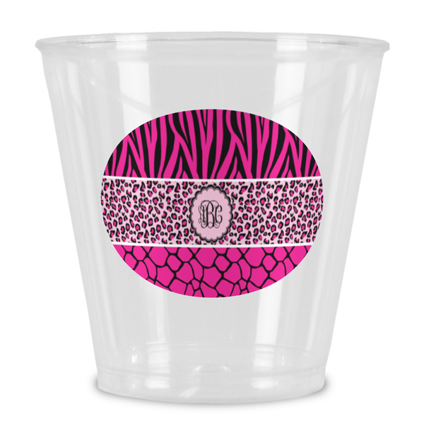 Custom Triple Animal Print Plastic Shot Glass (Personalized)