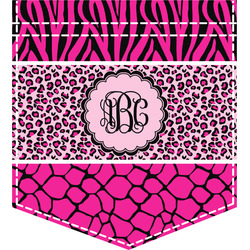 Triple Animal Print Iron On Faux Pocket (Personalized)