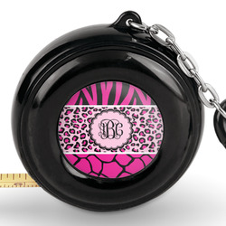 Triple Animal Print Pocket Tape Measure - 6 Ft w/ Carabiner Clip (Personalized)