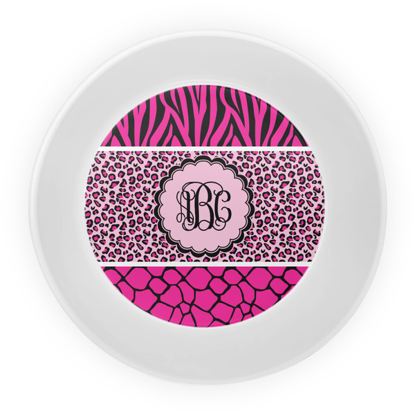 Triple Animal Print Melamine Bowl - Center