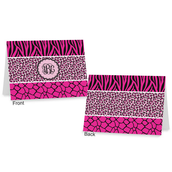 Triple Animal Print Postcard - Front and Back