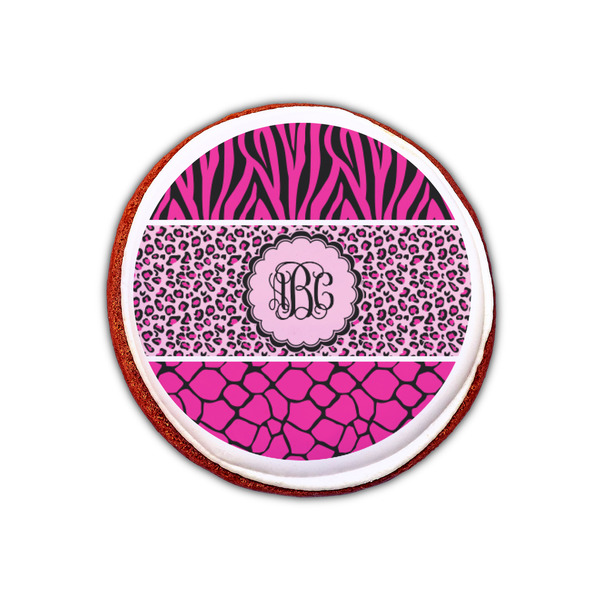 Triple Animal Print Printed Icing Circle - XSmall - On Cookie