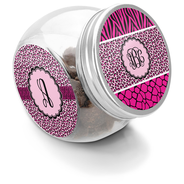 Custom Triple Animal Print Puppy Treat Jar (Personalized)