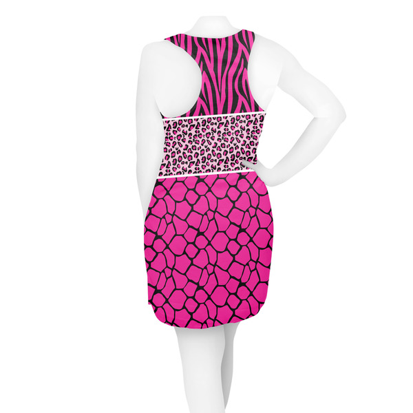 Triple Animal Print Racerback Dress - On Model - Back