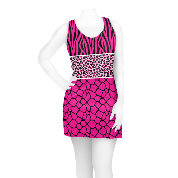 Triple Animal Print Racerback Dress - On Model - Front