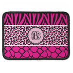 Triple Animal Print Iron On Rectangle Patch w/ Monogram