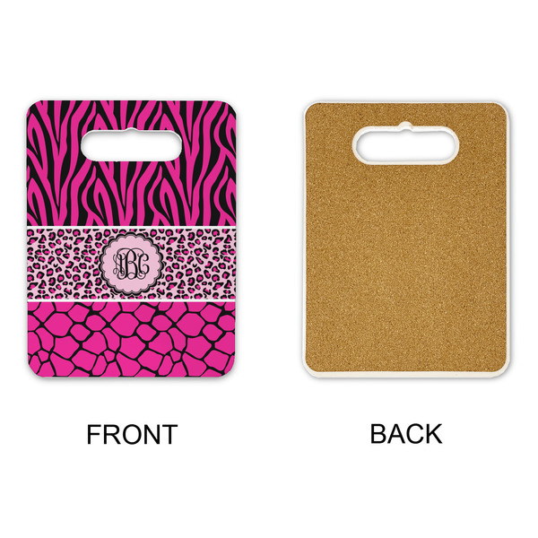 Triple Animal Print Rectangle Trivet with Handle - APPROVAL