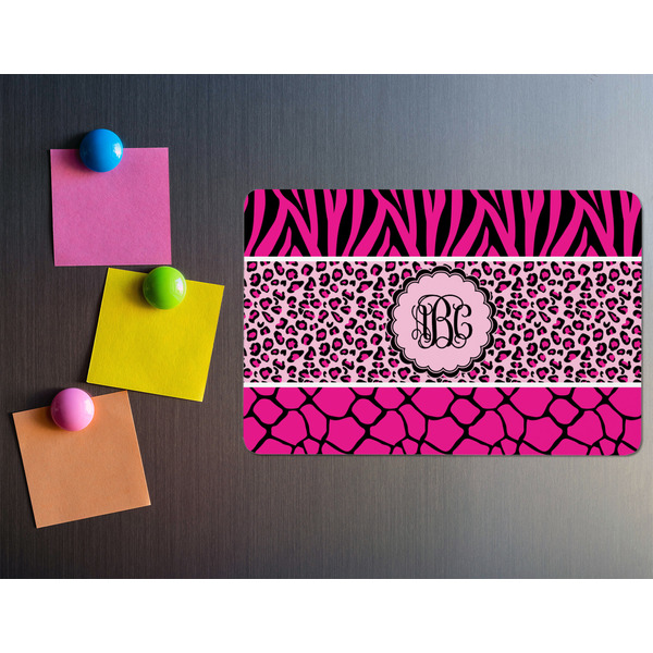 Triple Animal Print Rectangular Fridge Magnet - LIFESTYLE