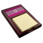 Triple Animal Print Red Mahogany Sticky Note Holder (Personalized)