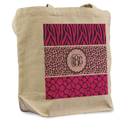 Triple Animal Print Reusable Cotton Grocery Bag (Personalized)