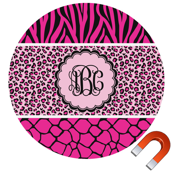 Custom Triple Animal Print Car Magnet (Personalized)