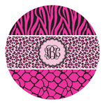 Triple Animal Print Round Decal - Large (Personalized)