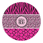 Triple Animal Print Round Decal (Personalized)