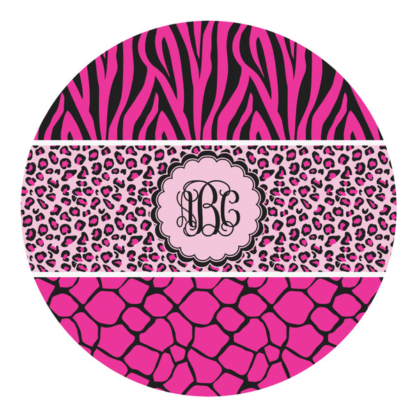 Custom Triple Animal Print Round Decal (Personalized)