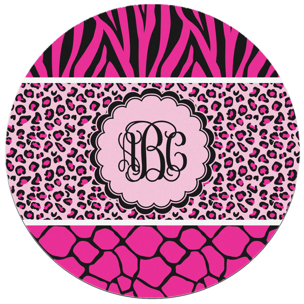 Triple Animal Print Round Mousepad - APPROVAL