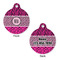 Triple Animal Print Round Pet Tag - Front & Back