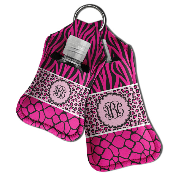 Triple Animal Print Sanitizer Holder Keychain - Both in Case (PARENT)