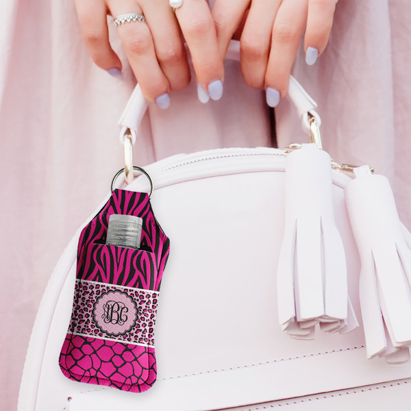 Triple Animal Print Sanitizer Holder Keychain - Large (LIFESTYLE)