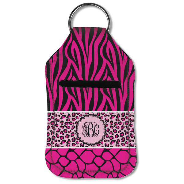 Triple Animal Print Sanitizer Holder Keychain - Small (Front Flat)