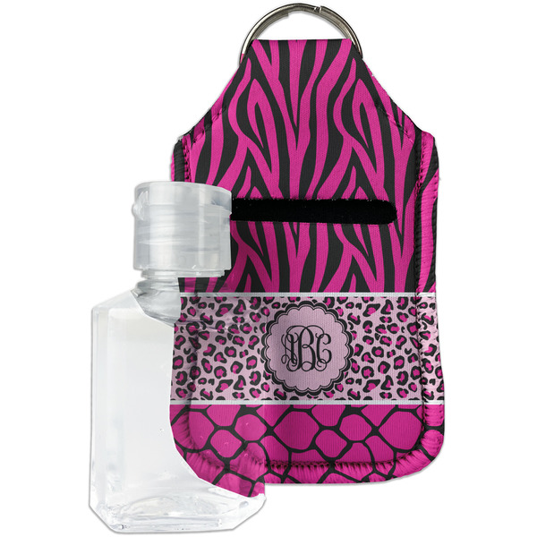 Custom Triple Animal Print Hand Sanitizer & Keychain Holder - Small (Personalized)