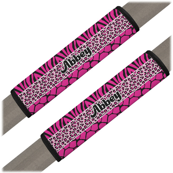 Custom Triple Animal Print Seat Belt Covers (Set of 2) (Personalized)