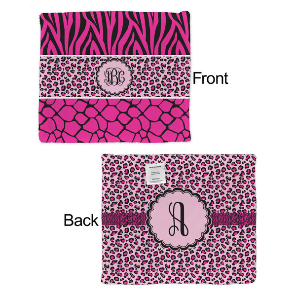 Triple Animal Print Security Blanket - Front & Back View
