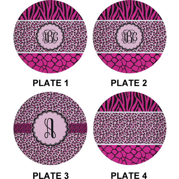 Triple Animal Print Set of Appetizer / Dessert Plates (Approval)