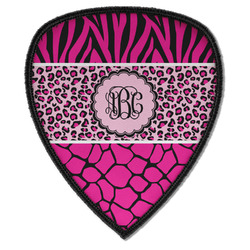 Triple Animal Print Iron on Shield Patch A w/ Monogram