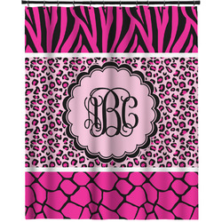 Triple Animal Print Extra Long Shower Curtain - 70"x84" (Personalized)