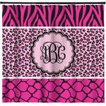 Triple Animal Print Shower Curtain - Custom Size (Personalized)