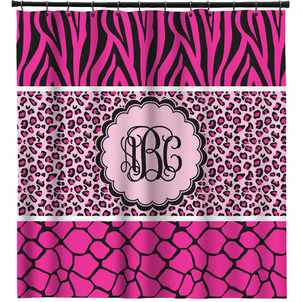 Custom Triple Animal Print Shower Curtain (Personalized)