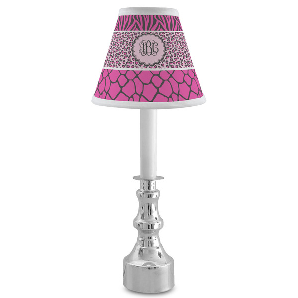 Triple Animal Print Small Chandelier Lamp - LIFESTYLE (on candle stick)