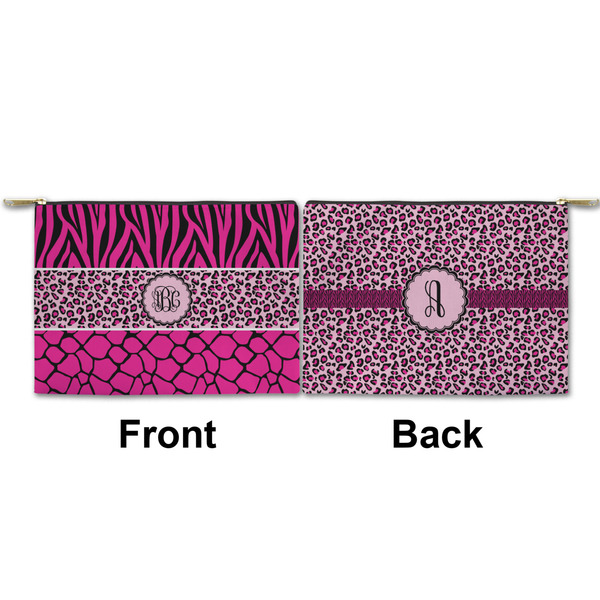 Triple Animal Print Small Zipper Pouch Approval (Front and Back)