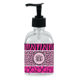 Triple Animal Print Glass Soap & Lotion Bottle - Single Bottle (Personalized)