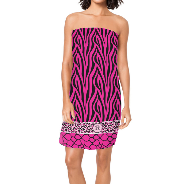 Custom Triple Animal Print Spa / Bath Wrap w/ Monogram