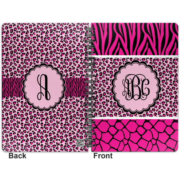 Triple Animal Print Spiral Journal 7 x 10 - Apvl