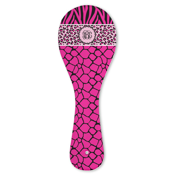 Custom Triple Animal Print Ceramic Spoon Rest (Personalized)