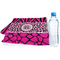 Triple Animal Print Sports Towel Folded with Water Bottle