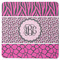 Triple Animal Print Square Rubber Backed Coaster (Personalized)